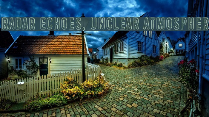 Radar Echoes, Unclear Atmospher Font examples