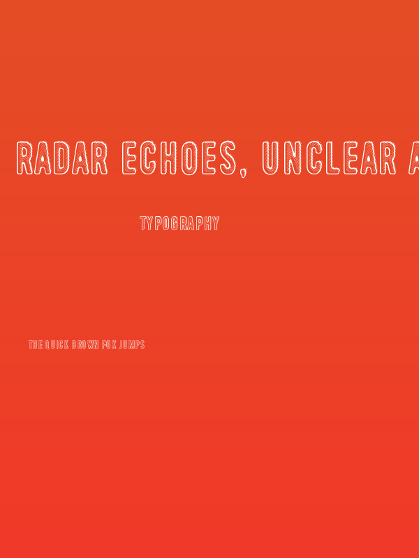 Radar Echoes, Unclear Atmospher Poster