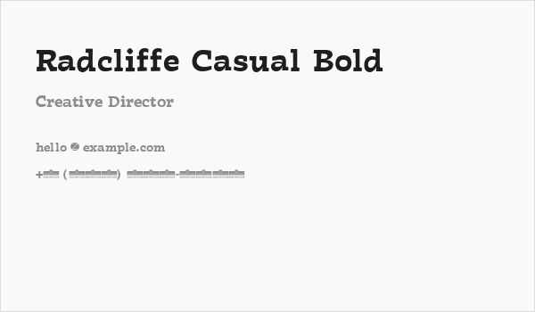 Radcliffe Casual Bold Business Card