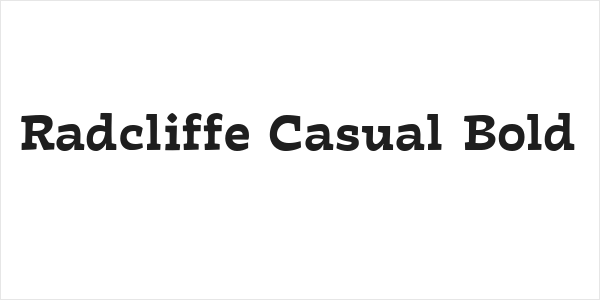 Radcliffe Casual Bold Logo