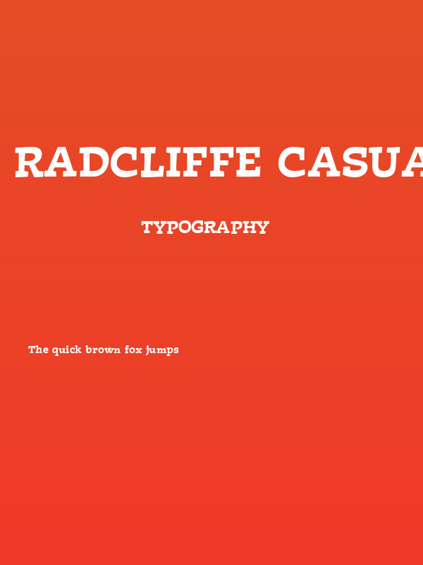 Radcliffe Casual Bold Poster