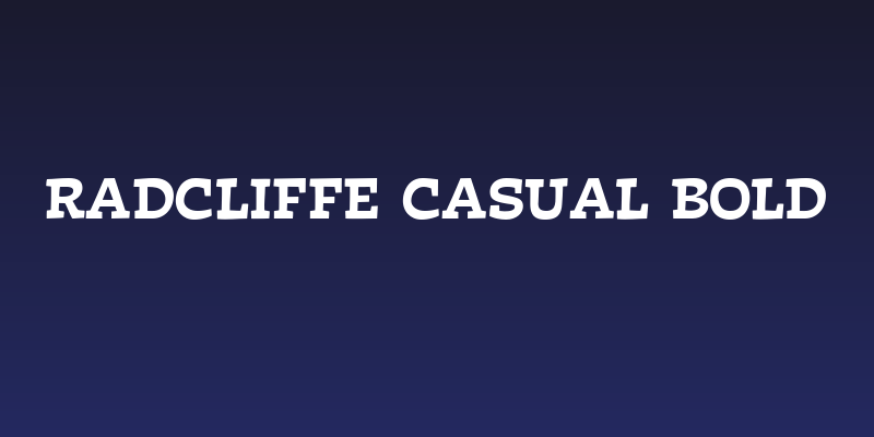 Radcliffe Casual Bold Social Header