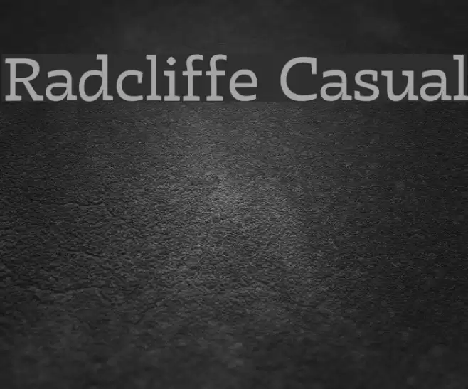 Radcliffe Casual Font examples