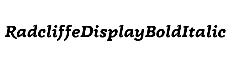 Radcliffe Display Bold Italic Font