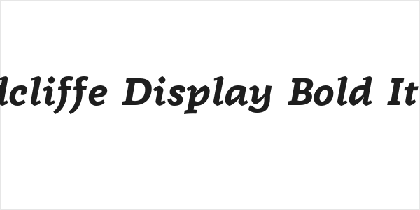 Radcliffe Display Bold Italic Logo