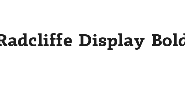 Radcliffe Display Bold Logo