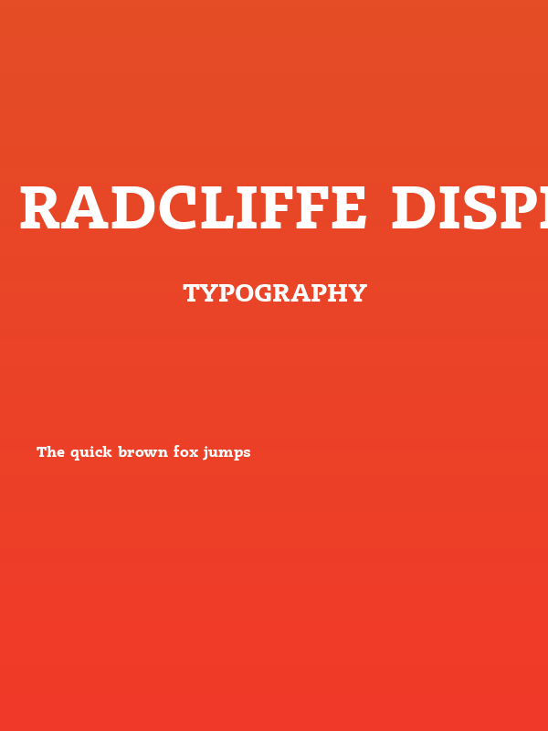 Radcliffe Display Bold Poster