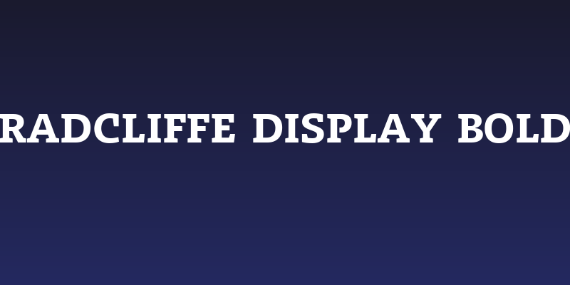 Radcliffe Display Bold Social Header