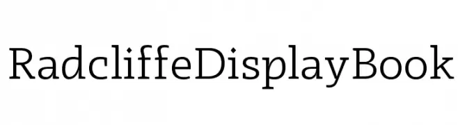 Radcliffe Display Book  Frei Schriftart Herunterladen