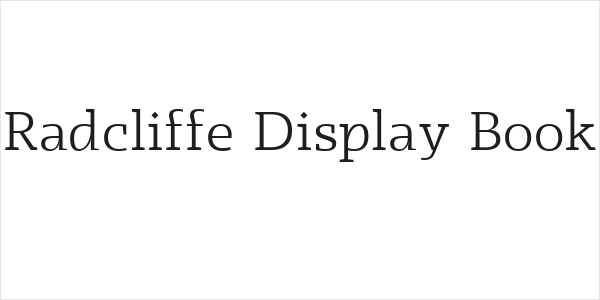 Radcliffe Display Book Logo