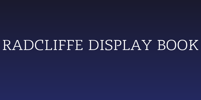 Radcliffe Display Book Social Header