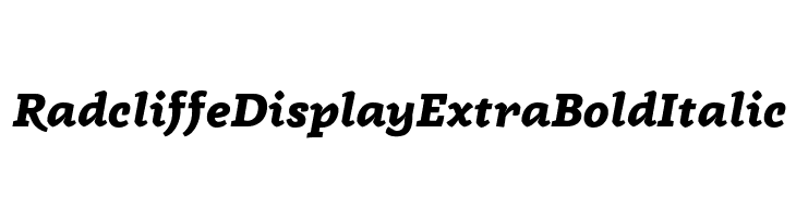 Radcliffe Display ExtraBold Italic  baixar fontes gratis