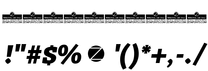 Radcliffe Display ExtraBold Italic Font OTHER CHARS