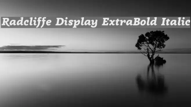 Radcliffe Display ExtraBold Italic Font examples