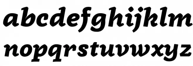 Radcliffe Display ExtraBold Italic Font LOWERCASE