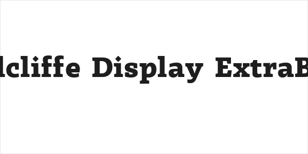 Radcliffe Display ExtraBold Logo