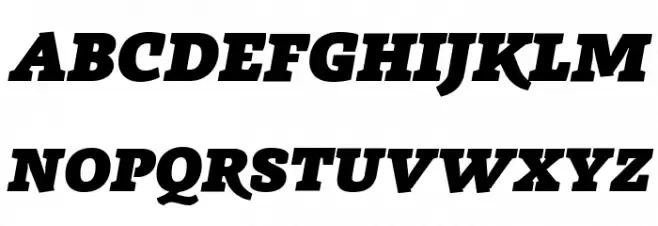 Radcliffe Display Heavy Italic Schriftart Groß