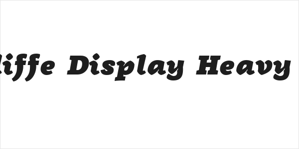 Radcliffe Display Heavy Italic Logo