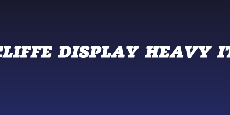 Radcliffe Display Heavy Italic Social Header