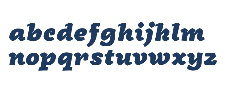 Radcliffe Display Heavy Italic Lowercase