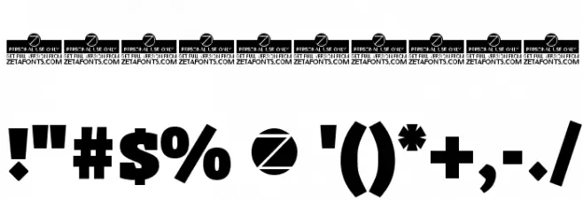 Radcliffe Display Heavy Font OTHER CHARS