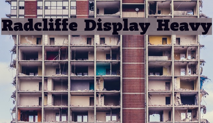 Radcliffe Display Heavy Font examples