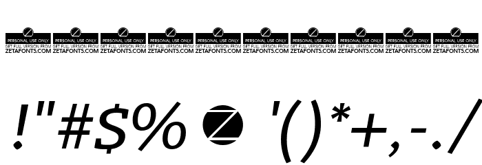 Radcliffe Display Italic Font OTHER CHARS