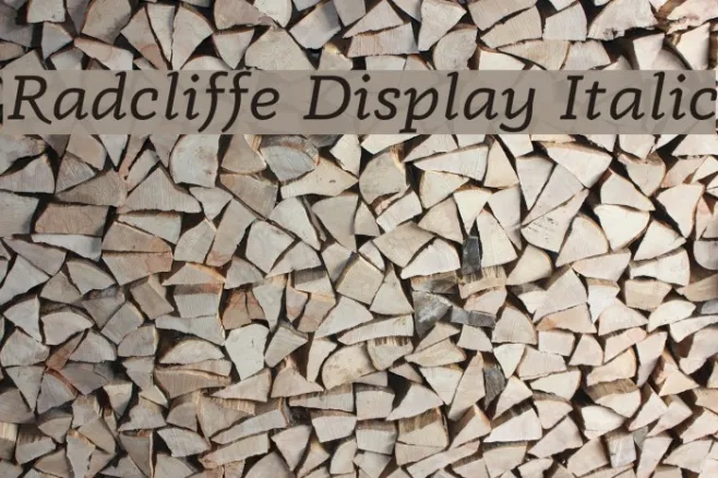 Radcliffe Display Italic Example 2