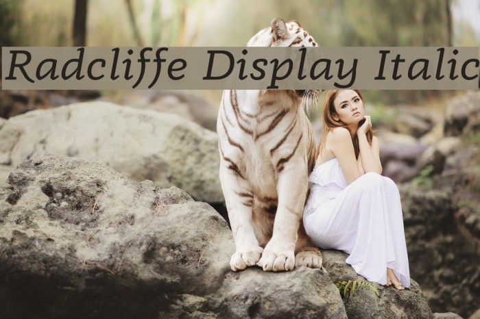 Radcliffe Display Italic Font examples