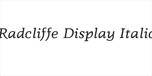 Radcliffe Display Italic Logo