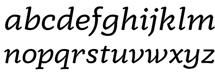Radcliffe Display Italic Font LOWERCASE