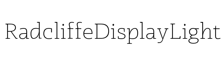 Radcliffe Display Light  免费字体下载