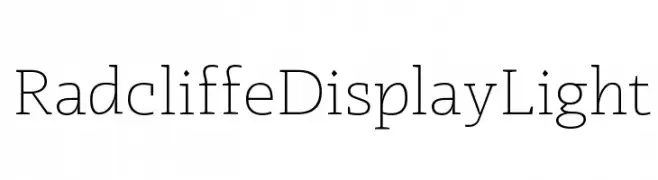 Radcliffe Display Light  Frei Schriftart Herunterladen