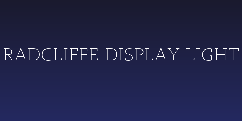 Radcliffe Display Light Social Header