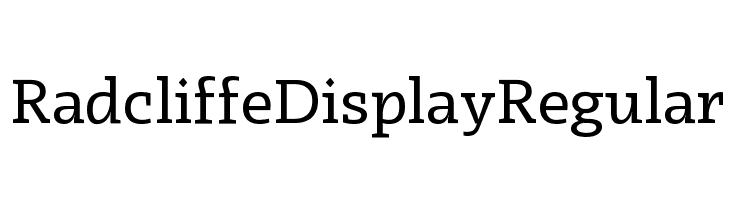 Radcliffe Display Regular  免费字体下载