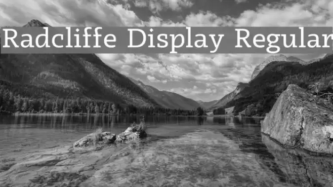 Radcliffe Display Regular Font examples