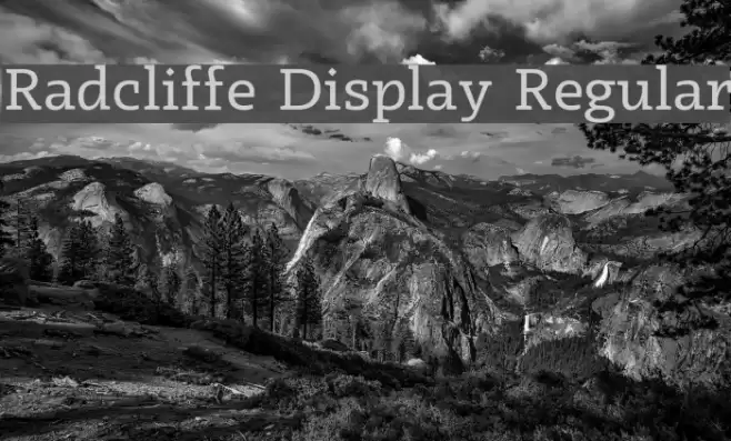 Radcliffe Display Regular Font examples