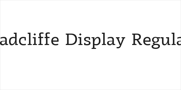 Radcliffe Display Regular Logo