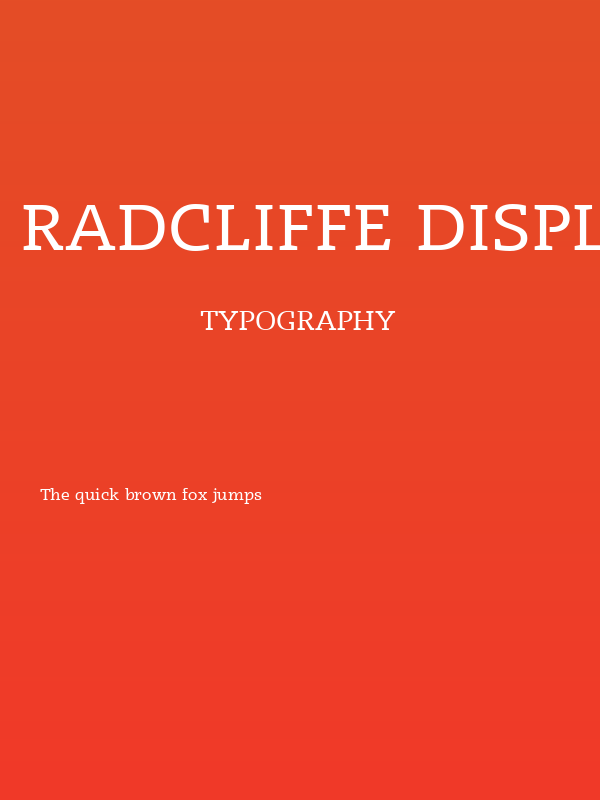Radcliffe Display Regular Poster