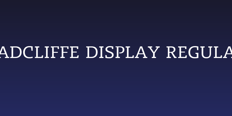 Radcliffe Display Regular Social Header