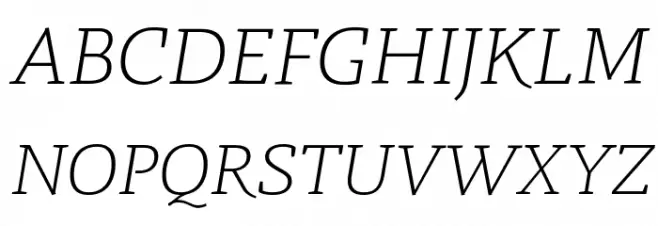 Radcliffe Text Light Italic Fonte MAIÚSCULAS