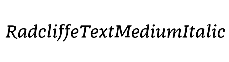 Radcliffe Text Medium Italic  Frei Schriftart Herunterladen
