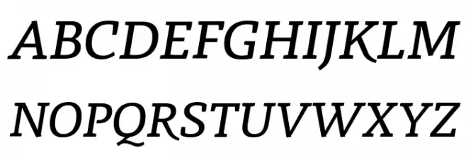 Radcliffe Text Medium Italic Fuentes MAYÚSCULAS