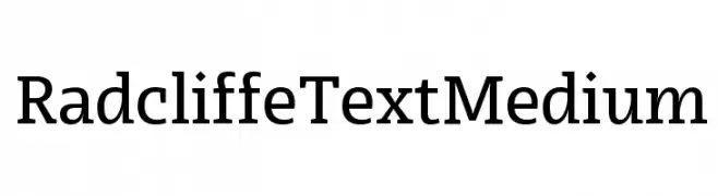 Radcliffe Text Medium  Descarca Fonturi Gratis