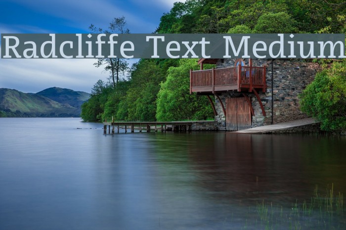 Radcliffe Text Medium Font examples