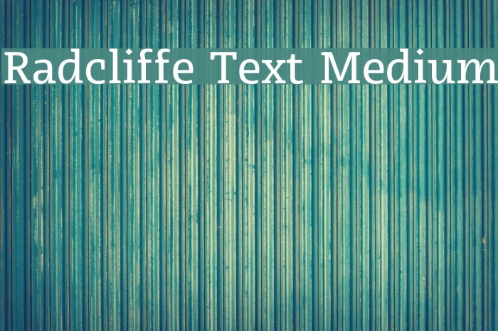 Radcliffe Text Medium Font examples