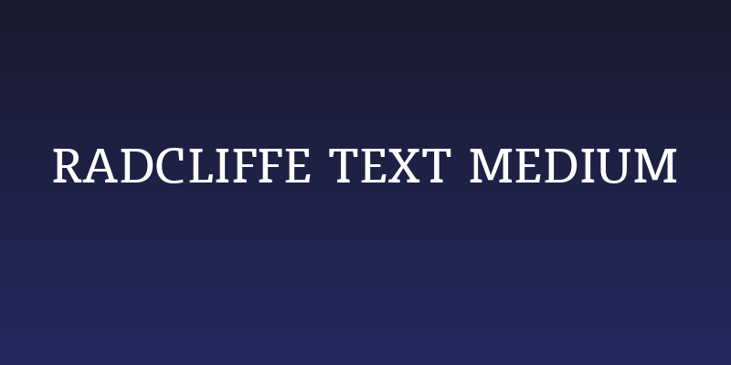Radcliffe Text Medium Social Header