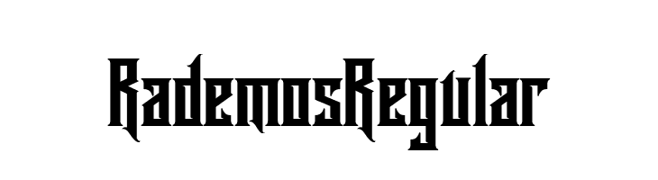 Rademos Regular  font caratteri gratis