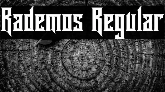 Rademos Regular Font examples