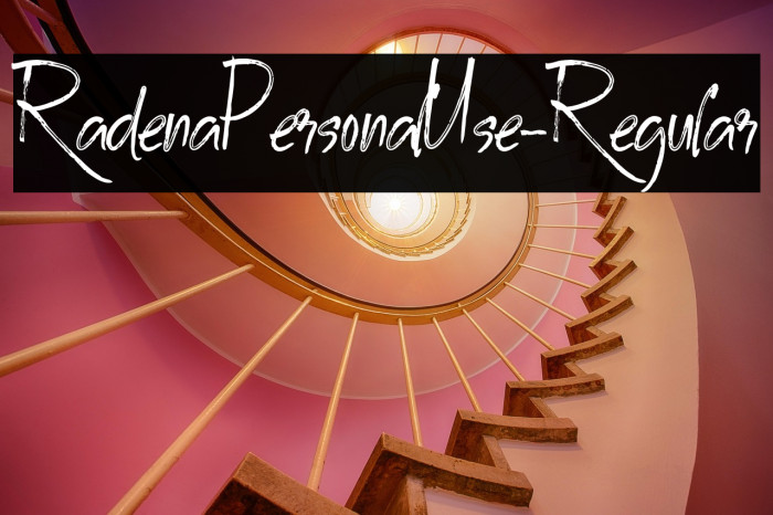 RadenaPersonalUse-Regular Example 1